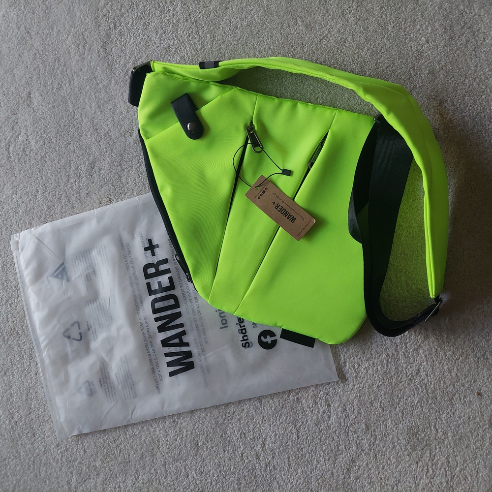 Wander+ Neon Green Crossbody Bag